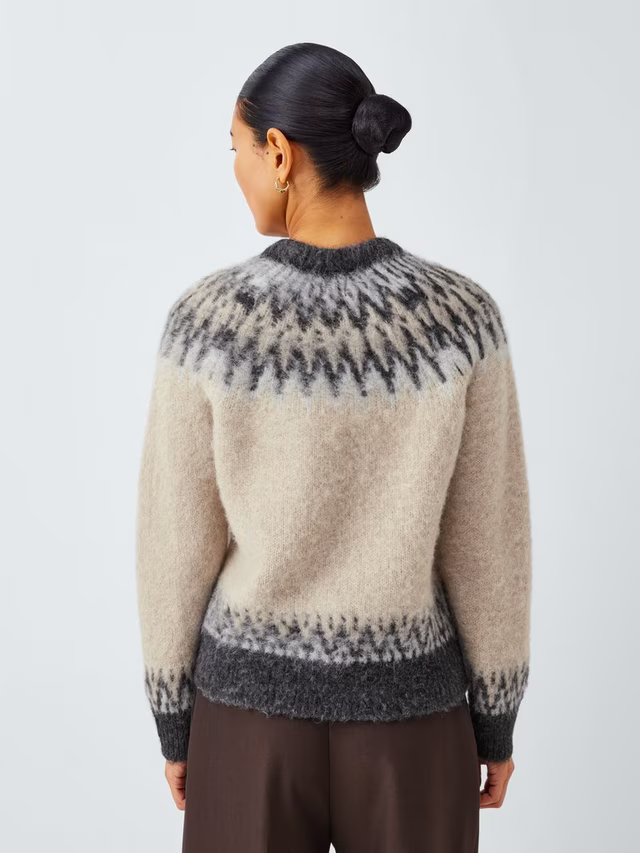 Alpaca Wool Blend Fair Isle Knit Jumper