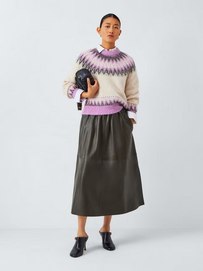 Alpaca Wool Blend Fair Isle Knit Jumper