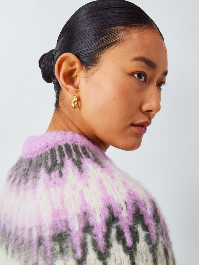 Alpaca Wool Blend Fair Isle Knit Jumper