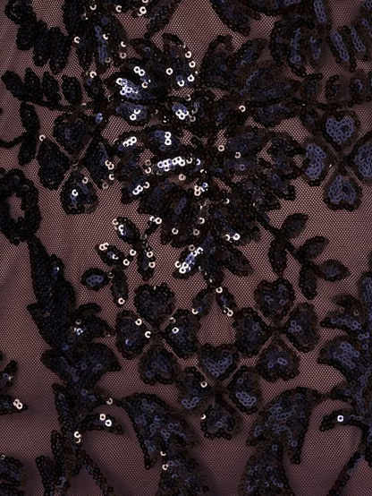 Studio Beaded Maxi Dress, NavyRose Gold