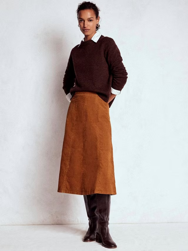 Joy Corduroy Midi Skirt