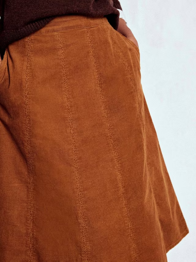 Joy Corduroy Midi Skirt