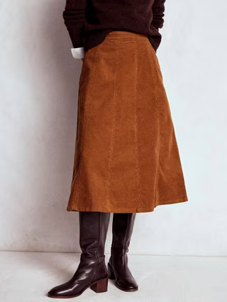 Joy Corduroy Midi Skirt