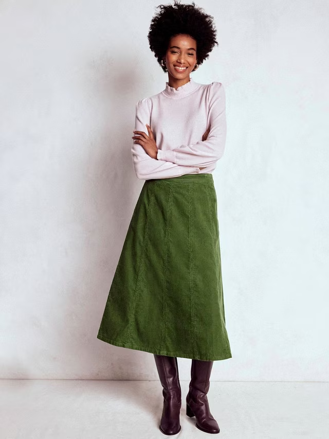 Joy Corduroy Midi Skirt