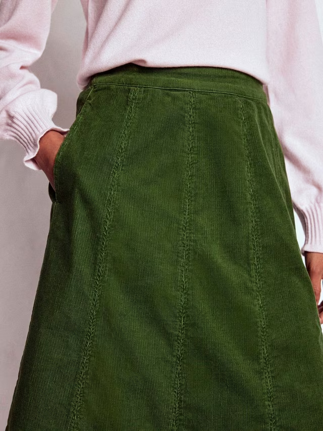Joy Corduroy Midi Skirt
