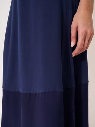 Rena A-Line Satin Midi Skirt