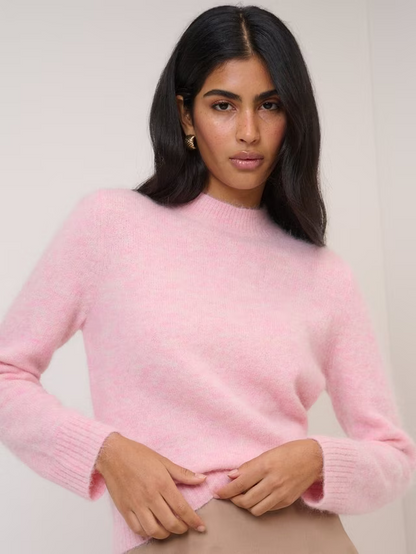 Mock Neck Jumper with Alpaca & Wool