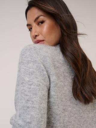 Mock Neck Jumper with Alpaca & Wool
