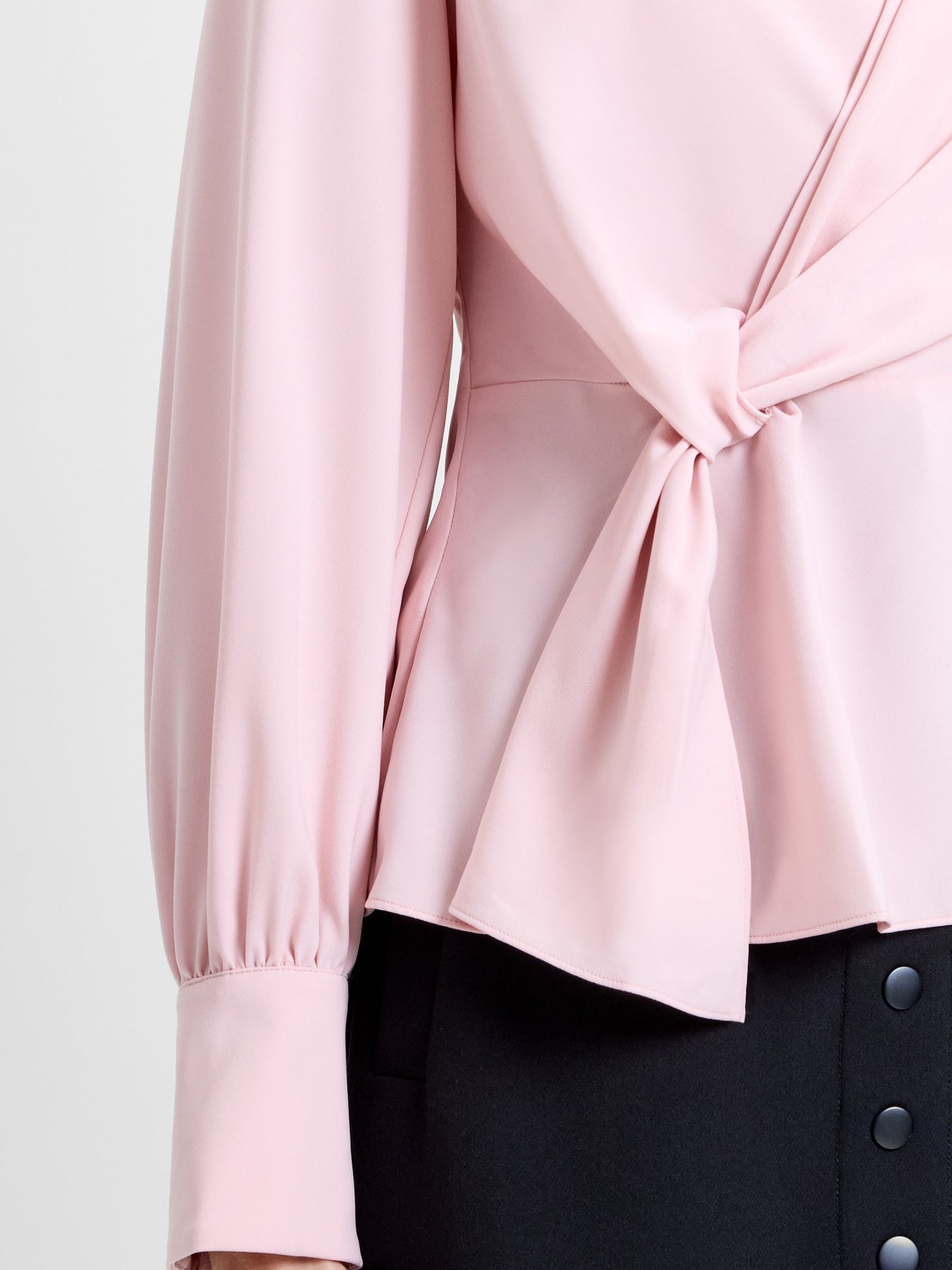 Crepe Wrap Peplum Top