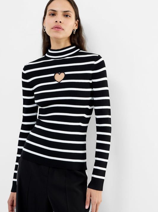 Heart Cut Out Long Sleeve Jumper