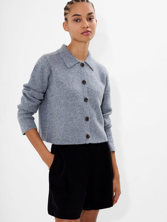Knit Collared Cardigan