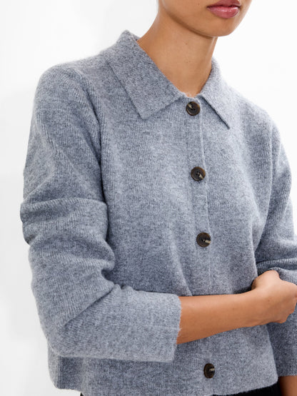 Knit Collared Cardigan
