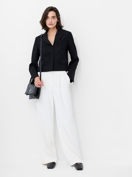 Pinstripe Cropped Blazer