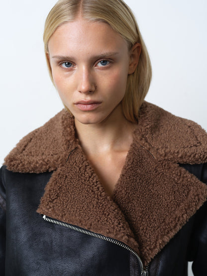 Sueded Zip Up Jacket