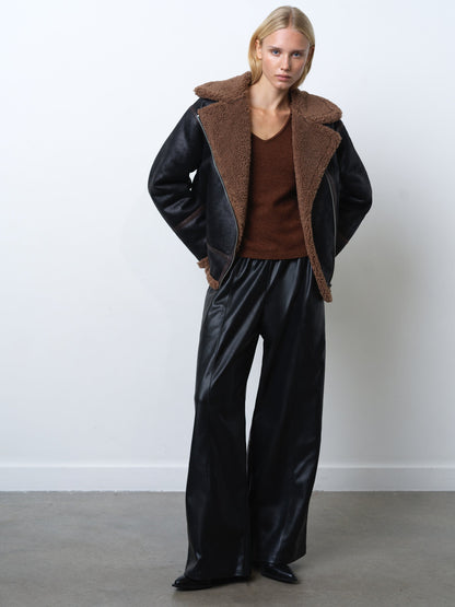 Sueded Zip Up Jacket